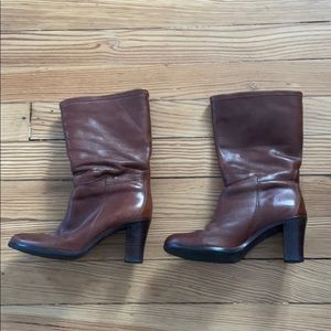 Vintage brown leather A.P.C. Boots